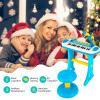 GLACER 31-Key Kids Piano Keyboard Toy with Stool, Portable Toddler Electronic Musical Instrument w/ Adjustable Microphone, Record Playback Functions, Light Effects, Gift for Girls Boys Age 3+ view 2