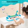 GLACER 31-Key Kids Piano Keyboard Toy with Stool, Portable Toddler Electronic Musical Instrument w/ Adjustable Microphone, Record Playback Functions, Light Effects, Gift for Girls Boys Age 3+ view 4