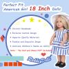 Rakki Dolli Doll Clothes and Accessories 3 Pc. Set Includes 1PC Blue and White Stripes Skirt, 1PC Hat, 1PC White Underwear, Fashionable Skirt Dress Set for Baby Dolls (Without Doll & Shoes) view 4