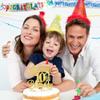 Rsstarxi 1 Pack Happy 10th Birthday Cake Topper Glitter 10 & Fabulous Cheers to 10 Years Old Birthday Cake Pick for Celebrating 10th Birthday Anniversary Party Cake Decorations Supplies Gold view 4