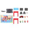 HANQIANN Fire Station Playset Toy,Building City Fire Service Train Set Compatible with All Wooden Train Tracks,Educational Train Accessory Toys for Boys and Kids (Assembly Required) view 4