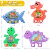 4 Pcs Animals Dinosaur Handheld Water Games, Water Toss Ring Game Aqua Toy Retro Pastime Toys for Kids Adults Portable Travel Game, Dinosaur Toys Valentines Exchange Gifts Party Favors view 2