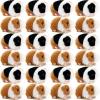 24 Pcs Guinea Pig Stuffed Animal Bulk Plush Guinea Pig Small Fluffy Stuffed Doll with Chain for Kid Students Party Favors Goodie Bag Fillers Carnival Prizes Christmas Birthday Gift, 4 Inches view 1
