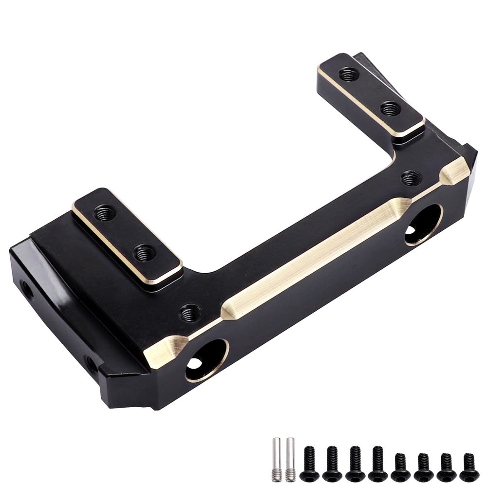 Hobbypark Brass Front Bumper Mount Servo Mounting Bracket Stand Counterweight Compatible with Axial SCX10 II Upgrades 90046 90047 1/10 RC Crawler