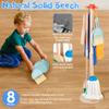 Wooden Kids Cleaning Set for Toddlers,8 Pieces Montessori Cleaning Toys with Kids Broom and Mop Set, Housework Pretend Play Toy Gift for Boys Girls Ages 3+ view 3