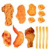 Kids Kitchen Play Food Set,Fake Fried Chicken Legs,Simulated Chicken Wings,Children Kitchen Toy Decoration,Restaurant Window Display Props,Fake Fried Chicken Food Model Set view 1