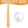 Lewtemi 3 Pcs Set of Inflatable Baseball Bat Beach Ball Including 2 Inflatable Baseball Bat and Beach Pool Ball, Halloween Party Favors for Pool(Brown Color) view 2