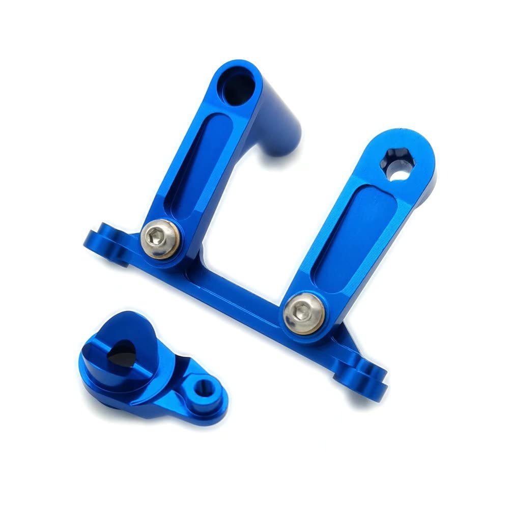 for 1/10 Losi Baja Rey Rock Rey LOS231008 Aluminum Blue Servo Mount Steering Servo Steering Assembly Blue
