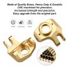 Hobbypark Brass Front Steering Knuckles Heavy Weights for SCX10 II Upgrades Compatible with Axial SCX10 II Honcho (Gold) view 3