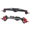 RZXYLRC CNC Aluminum Alloy Front Rear Portal Axle for 1/10 RC Crawler Car Axial Capra 1.9 UTB, Completes Axle Set Upgrades (Red&Black) view 1