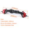 RZXYLRC CNC Aluminum Alloy Front Rear Portal Axle for 1/10 RC Crawler Car Axial Capra 1.9 UTB, Completes Axle Set Upgrades (Red&Black) view 2