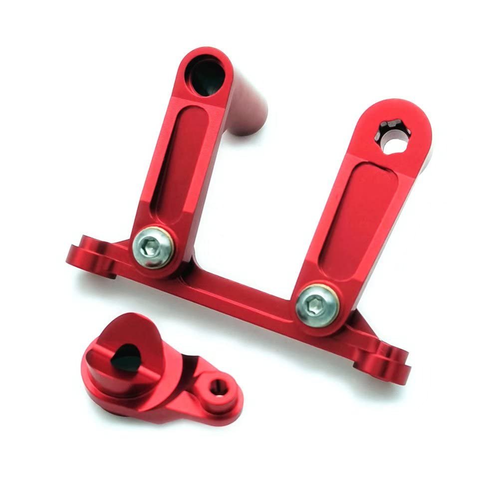 for 1/10 Losi Baja Rey Rock Rey LOS231008 Aluminum Servo Mount Steering Servo Steering Assembly RED