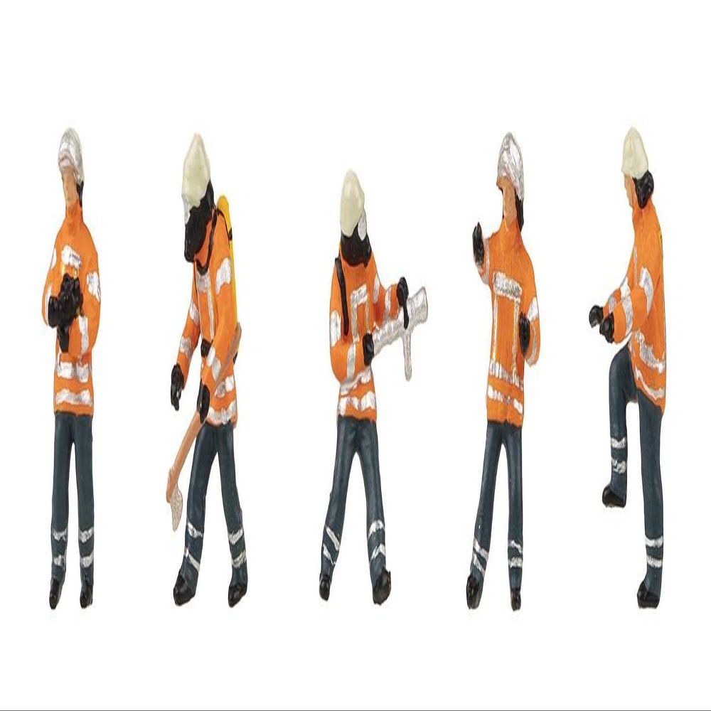 FALLER 151680 HO Scale Era VI Firefighters - Set #4 pkg(5)
