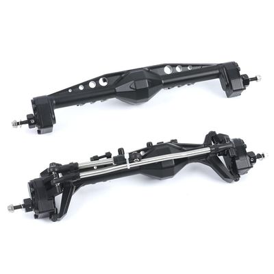 RZXYLRC CNC Aluminum Alloy Front Rear Portal Axle for 1/10 RC Crawler Car Axial Capra 1.9 UTB, Completes Axle Set Upgrades (Black)