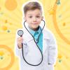 Hanaive 30 Pack Kids Stethoscope Toy Disposable Stethoscope Bulk Real Working Nursing Doctor Pretend Game Nurse Costume Accessories for Kids School Career Day Grad Party(Black) view 4