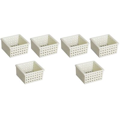 6pcs Miniature Storage Baskets for Dollhouse Kitchen Accessories Sundries Basket for Crafts Scene Decoration