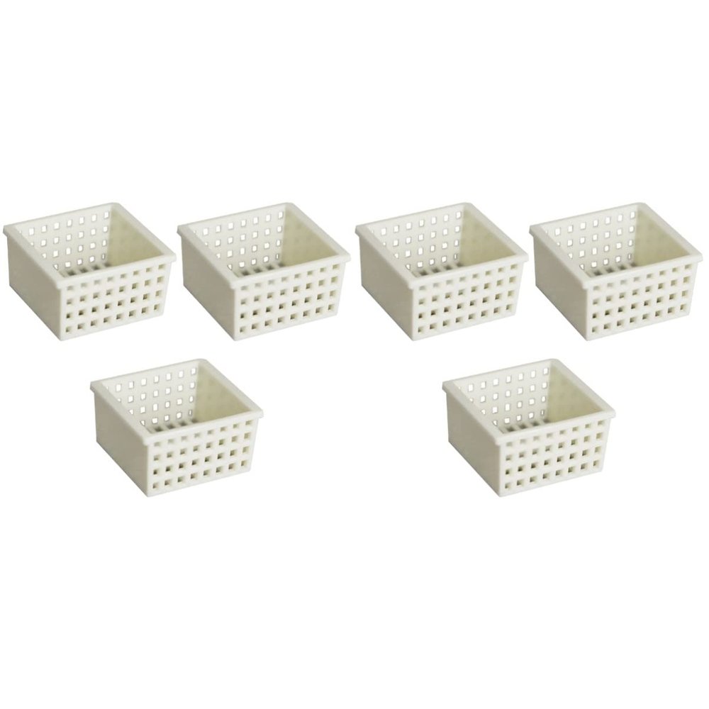 6pcs Miniature Storage Baskets for Dollhouse Kitchen Accessories Sundries Basket for Crafts Scene Decoration
