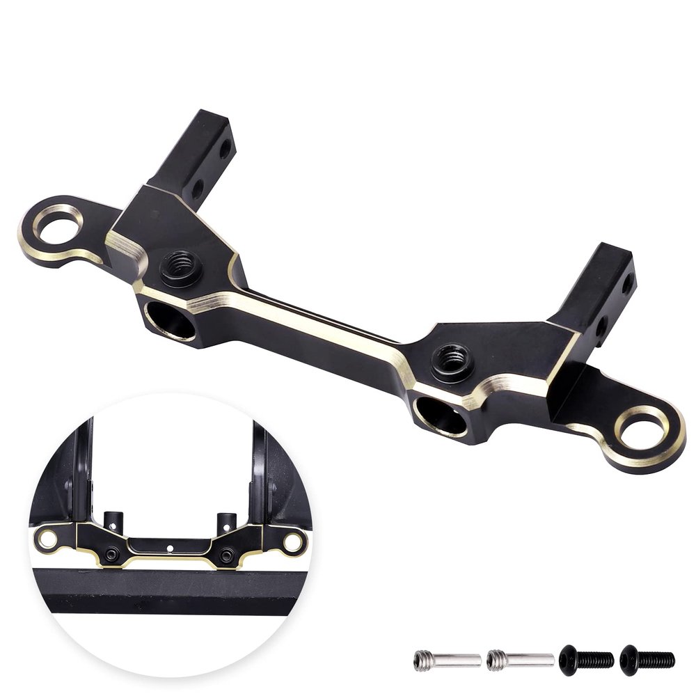 Hobbypark Brass Rear Bumper Mount Servo Mounting Bracket Stand Compatible with 1/10 Axial SCX10 III Upgrades JLU Wrangler