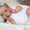 EURORA 18 Inch Reborn Baby Dolls Girl, Lifelike Realistic Opened Blue Eyes, Soft Full Vinyl Body for Kids Age 3+ view 3