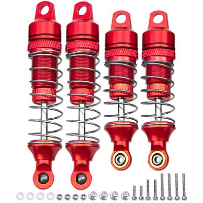 4Pack Vgoohobby Shock Absorber Front Rear Damper Suspension Compatible with 1/18 losi Mini T 2.0 Mini-B 2WD RC Stadium Upgrade Parts (Red)