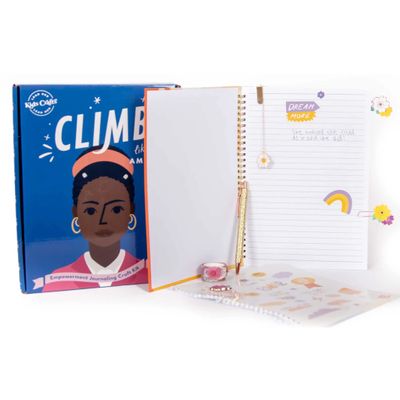 Kids Crafts Climb Like Amanda Empowerment Journaling Craft Kit - Journal for Girls Ages 8-12 | Journals for Kids | Great 10 Year Old Girl Birthday Gifts to Inspire and Motivate.
