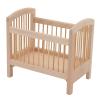 Baby Doll Crib, 1:12 Dollhouse Miniature Wooden Crib Baby Doll Cradle Bed, 4.5 x 2.8 x 4in Burrs Free Dollhouse Furniture Baby Crib DIY Scene Doll Home Furniture Craft Accessoreis view 1