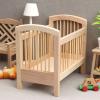 Baby Doll Crib, 1:12 Dollhouse Miniature Wooden Crib Baby Doll Cradle Bed, 4.5 x 2.8 x 4in Burrs Free Dollhouse Furniture Baby Crib DIY Scene Doll Home Furniture Craft Accessoreis view 2