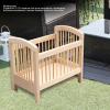 Baby Doll Crib, 1:12 Dollhouse Miniature Wooden Crib Baby Doll Cradle Bed, 4.5 x 2.8 x 4in Burrs Free Dollhouse Furniture Baby Crib DIY Scene Doll Home Furniture Craft Accessoreis view 4