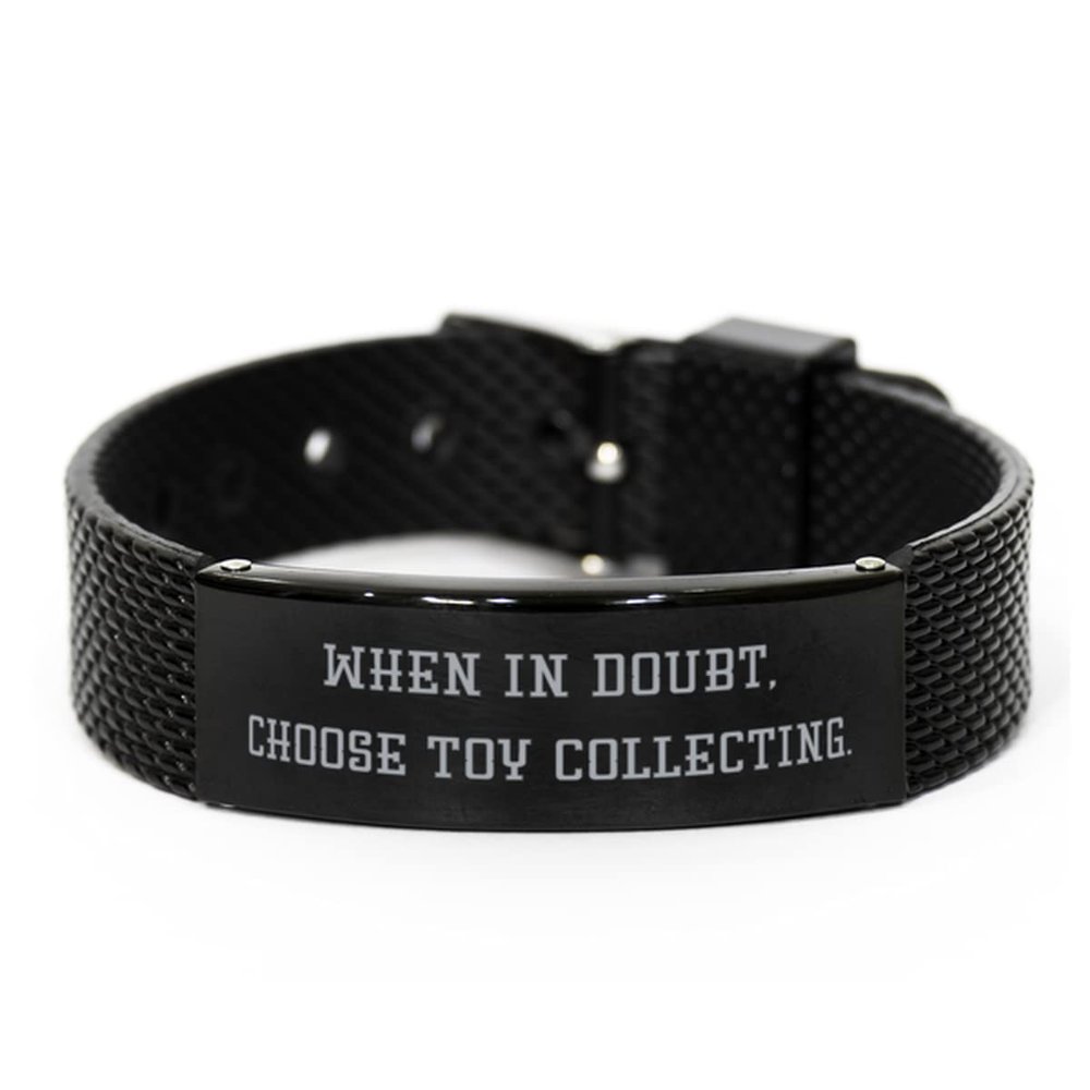 Brilliant Toy Collecting Black Shark Mesh Bracelet, When in Doubt, Choose Toy Collecting, Present for Men Women, Brilliant from