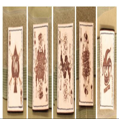 Complete Set KM Tactical Leather Playing Card Patch
