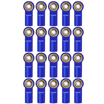 M4 Metal Rod Ends Ball Joint Aluminum Tie/Push Rod Ends Steel Ball for 1:10 Axial SCX10 Tamiya Truck RC Crawler Parts (Color : Blue 20PCS)