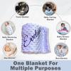 AleMir Fashion Embroidered Blanket Baby  Beautiful Monogrammed Large Personalized for Boys and Girls Soft Polyester with Custom Name 28 x 34-inch Purple view 2