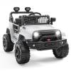 Hetoy Electric Car for Kids, 12V Electric Vehicles with Remote Control, Spring Suspension, LED Lights, Bluetooth, 3 Speeds, Ride on Toddler Truck Car view 1