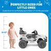 Hetoy Electric Car for Kids, 12V Electric Vehicles with Remote Control, Spring Suspension, LED Lights, Bluetooth, 3 Speeds, Ride on Toddler Truck Car view 2