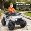 Hetoy Electric Car for Kids, 12V Electric Vehicles with Remote Control, Spring Suspension, LED Lights, Bluetooth, 3 Speeds, Ride on Toddler Truck Car view 3