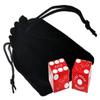 Cyber-Deals Rattan Craps Dealer Dice Stick 36" Inch + Selected Las Vegas Casino Authentic Dice Pair + Dice Pouch Bundle (The Linq (Red Polished)) view 2