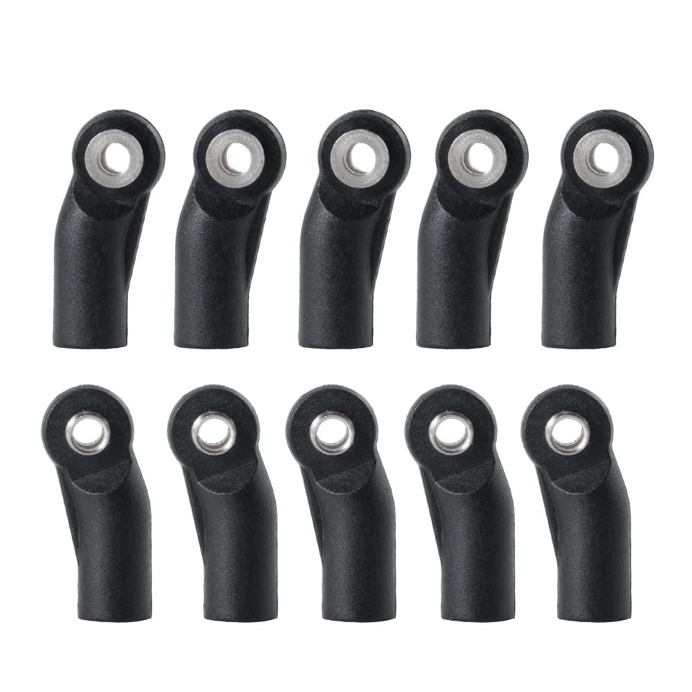 AAPIE M4 Ball Head Buckle Linkage Pull Rod Tie Rod End Ball Head Connector for 1/10 RC Crawler SCX10 RC Model Toy Parts (Color : B 10PCS)