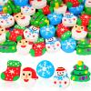 40 Pcs Large Christmas Erasers Bulk Christmas Tree Santa Snowman Snowflake Eraser Assortment Big Novelty Eraser Desk Pets for Party Favors Homework Rewards view 1