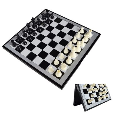 Chess Set Magnetic Travel Folding Board Games Portable Gifts for Adult, Magnetic Travel Chess Set, Folding Chess Board, Educational Board Game Set
