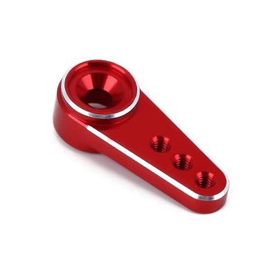 KingVal Replacement CNC Metal 15T RC Servo Arm Horn Compatible with Emax ES08MA II Axial SCX24 1/24 RC Crawler Car (Red)