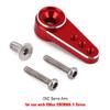 KingVal Replacement CNC Metal 15T RC Servo Arm Horn Compatible with Emax ES08MA II Axial SCX24 1/24 RC Crawler Car (Red) view 2