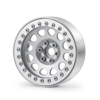 2.2" Beadlock Wheel Rim Hub for Axial SCX10 D90 Wraith Traxxas TRX4 1/10 RC Crawler Car Wheels Tires Upgrade Accessories (Color : Silver 1PCS)