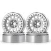 2.2" Beadlock Wheel Rim Hub for Axial SCX10 D90 Wraith Traxxas TRX4 1/10 RC Crawler Car Wheels Tires Upgrade Accessories (Color : Silver 1PCS) view 2
