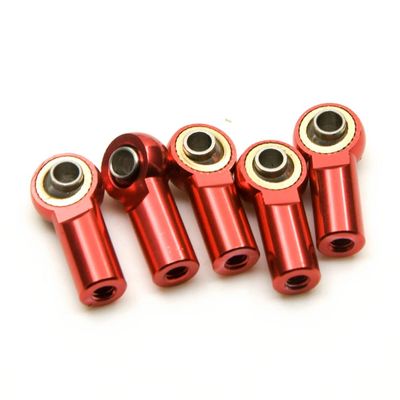 5PCS M3 Rod Ends Ball Joint Aluminum Alloy Ball End for Axial SCX10 90046 D90 D110 CC01 1/10 RC Crawler Car Upgrade Part (Color : Red)