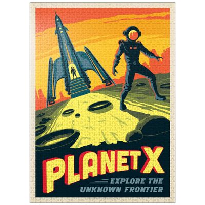 MyPuzzle Planet X, Vintage Poster - Premium 1000 Piece Jigsaw Puzzle for Adults