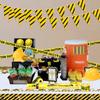 5 Pack Construction Pennant Banner Decorations - Dump Truck Theme Flag Banner for Boy, Under Construction Party Triangle Bunting Banner Decor view 3