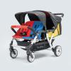 Familidoo H4E Quad Stroller Wagon for Kids, 4-Seater Daycare Baby Stroller with 5-Point Safety Harness, Lightweight & Foldable with All Reclining Seats, Double Canopy & Rain Cover  All-Terrain Wheels view 1