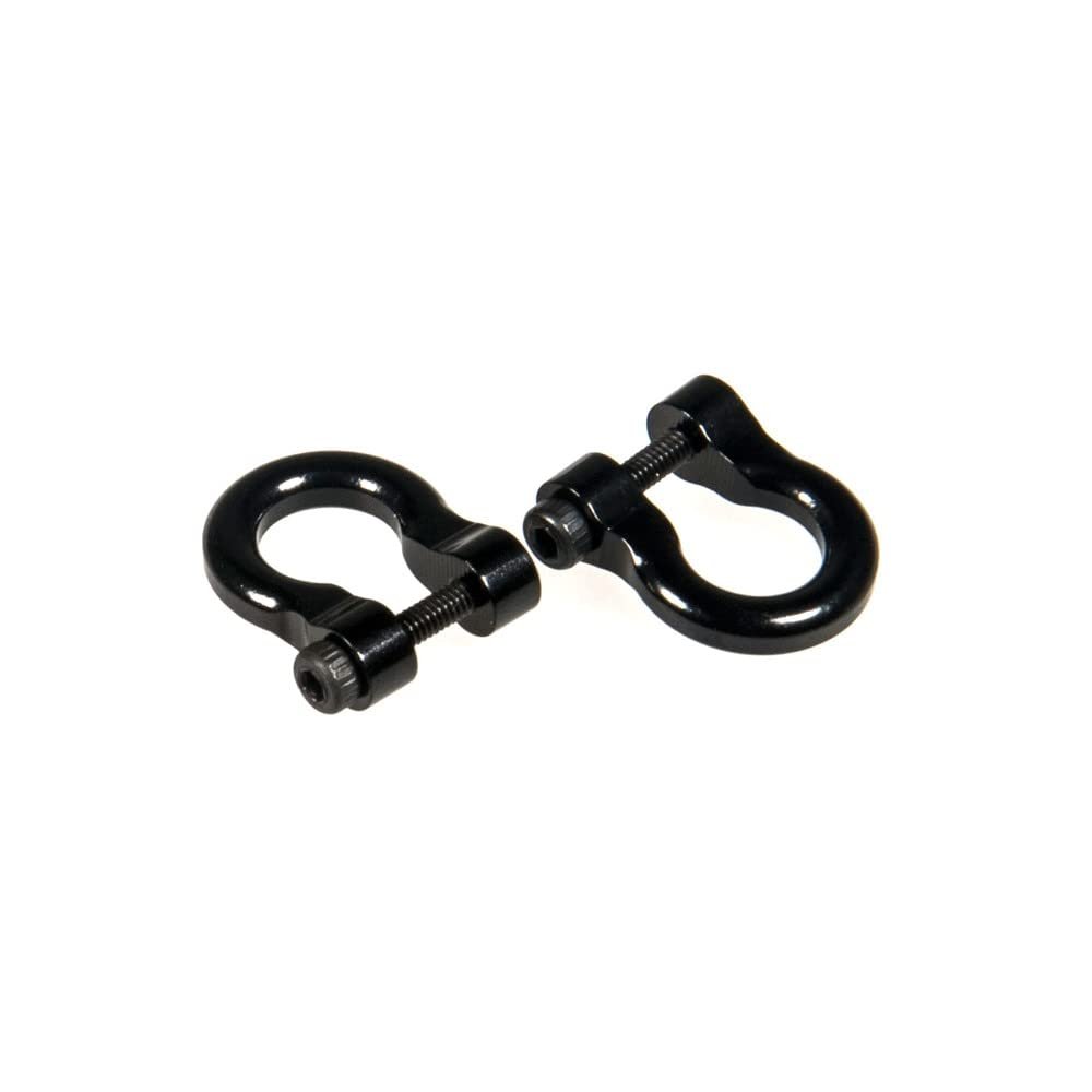 AAPIE RC Car Metal Trailer Shackle Rescue Tow Hook for 1/10 RC Crawler Traxxas TRX4 TRX-4 Upgrade Accessories (Color : Black)