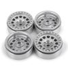 2.2" Beadlock Wheel Rim Hub for Axial SCX10 D90 Wraith Traxxas TRX4 1/10 RC Crawler Car Wheels Tires Upgrade Accessories (Color : Silver 4PCS) view 1