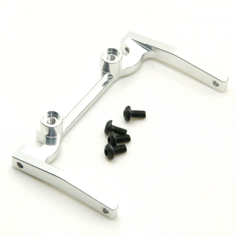 RC Car Front Bumper Mount Metal Alloy Electronic Box Beam for 1/10 RC Crawler Axial SCX10 CC01 F350 D90 Upgrade Parts ( Color : Silver )